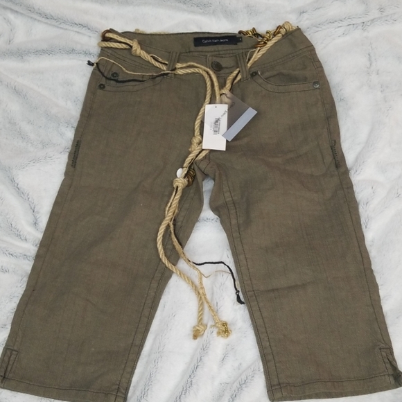 Calvin Klein Jeans Denim - Calvin Klein  Capris with belt